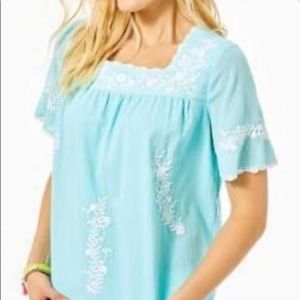 NWT Lilly Pulitzer Tamryn Embroidered Top